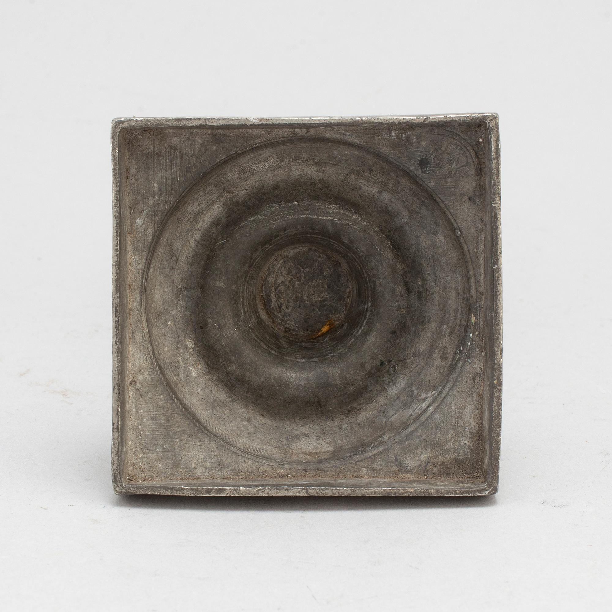 LJUSSTAKE, tenn, empire, tidigt 1800-tal.