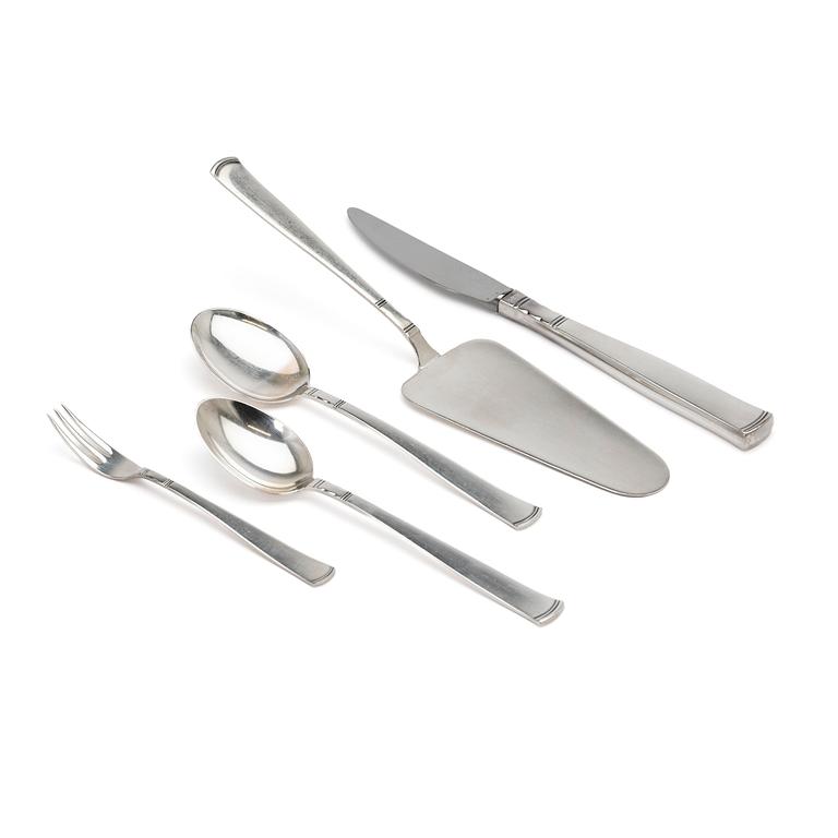 Jacob Ängman, besticksuppsättning, 103 delar, silver, "Rosenholm", GAB, Eskilstuna & Stockholm, 1960-70-tal.
