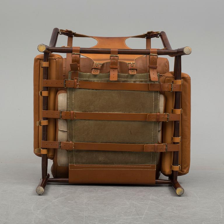 A 1970's leather armchair "Inca" by Arne Norell.