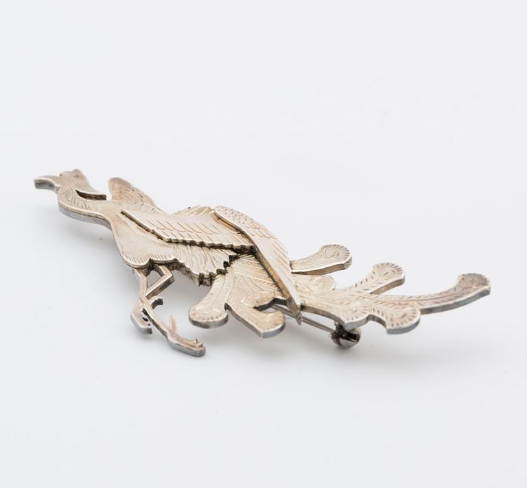 WIWEN NILSSON, brooch, sterling silver, Lund 1964.