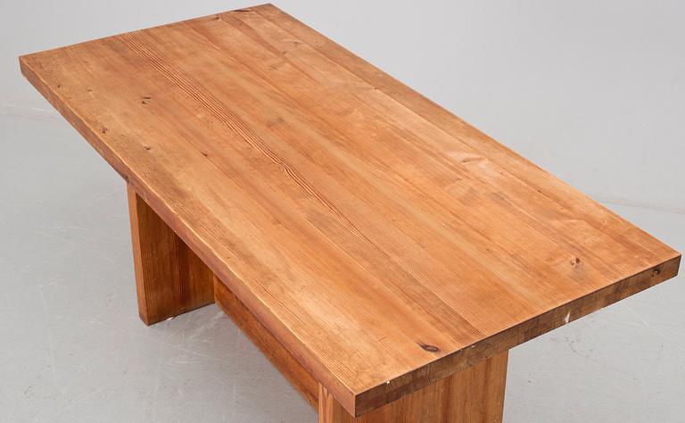 Axel Einar Hjorth, An Axel Einar Hjorth 'Lovö' stained pine dining table, Nordiska Kompaniet, NK, 1930's.