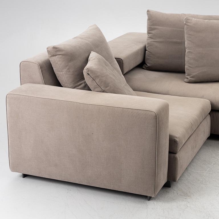 Hannes Wettstein, modulsoffa, 4 delar, "Turner", Molteni, Italien.