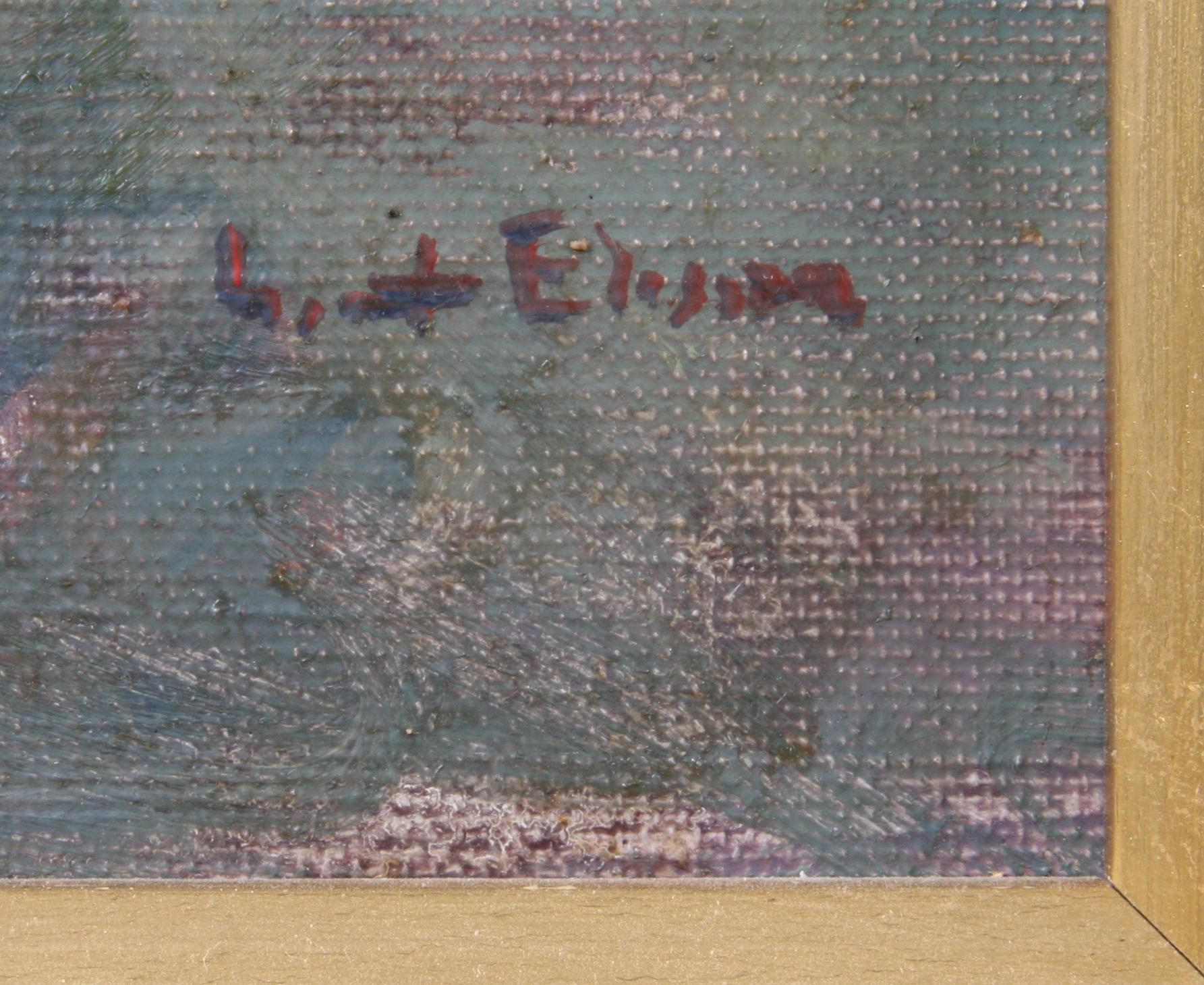 OKÄND KONSTNÄR, olja på duk, otydl sign.