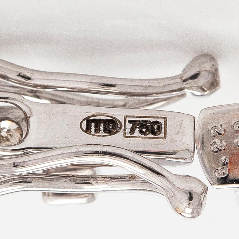 Armband, 18K vitguld med multifärgade safirer och diamanter.