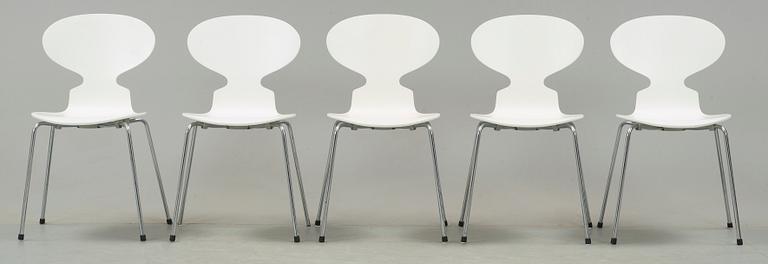 STOLAR, 5 st, "Myran", Arne Jacobsen, Fritz hansen, Danmark, 1900-talets slut.