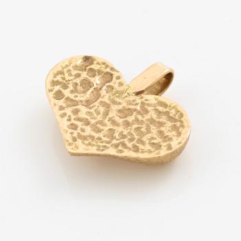 Pendant in the shape of a heart, 18K gold, likely PA Lundahl-Terrs.