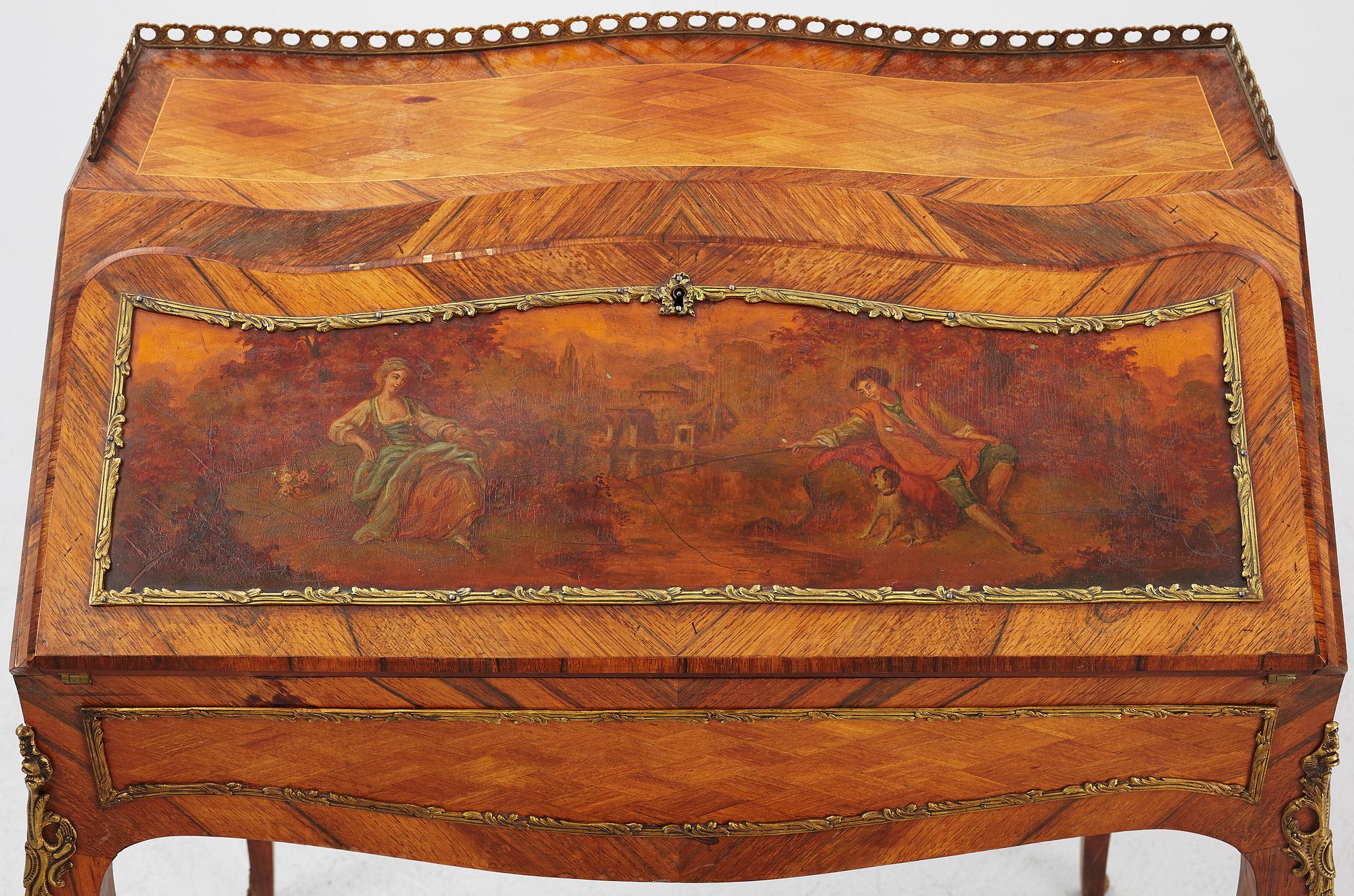 A Louis XV-style secretaire, mid 20th century.