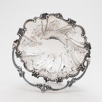 A Victorian sterling silver sweetmeat basket, maker's mark of Henry Wilkinson & Co, Sheffield 1855.
