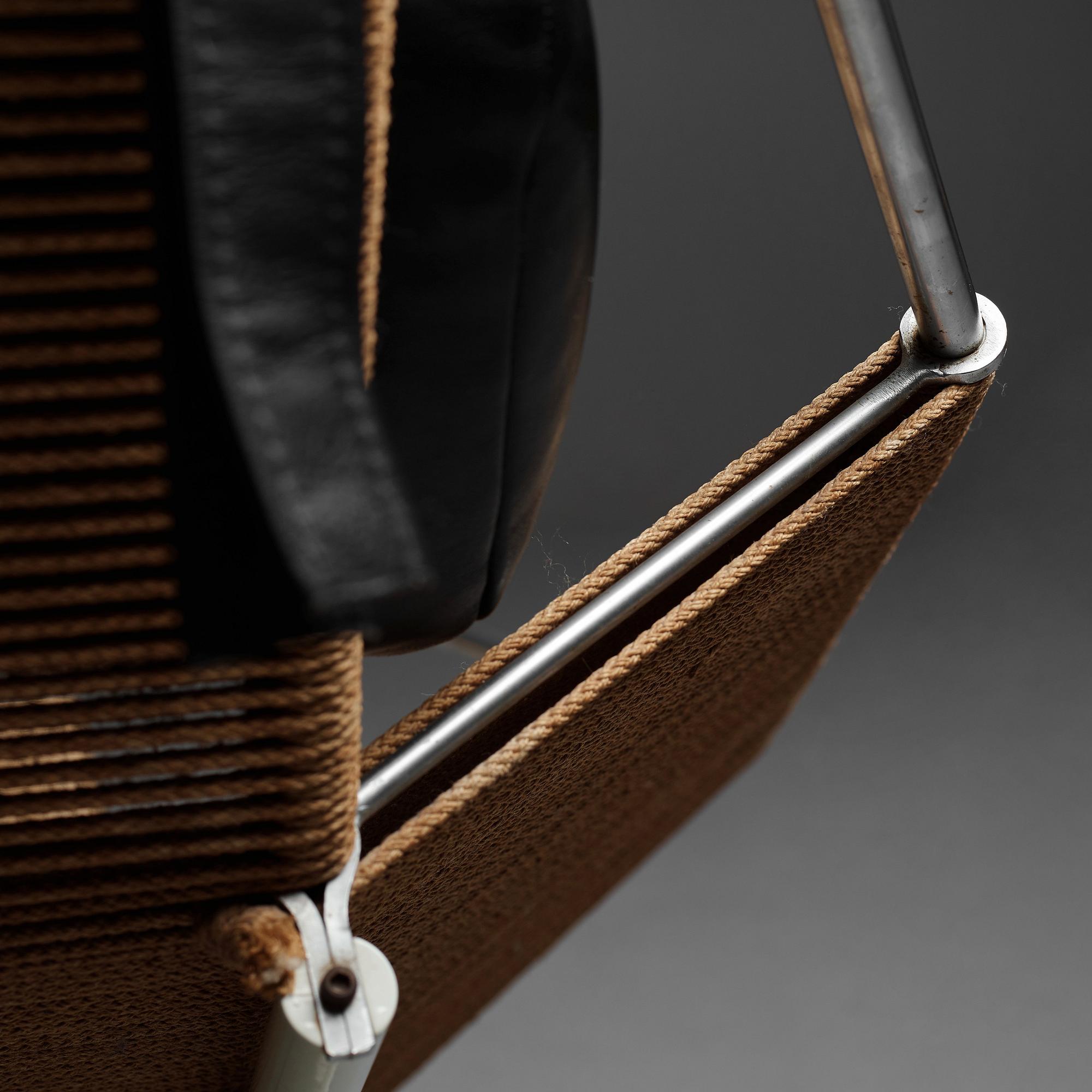 HANS J WEGNER, fåtölj, "Flag Halyard/Snørestolen" modell "GE 225" för Getama, Danmark.
