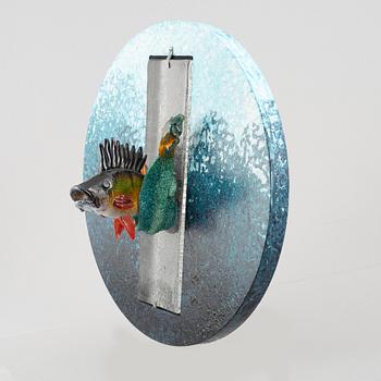 Kjell Engman, skulptur, glass, "Friends at sea", unik, Kosta Boda.