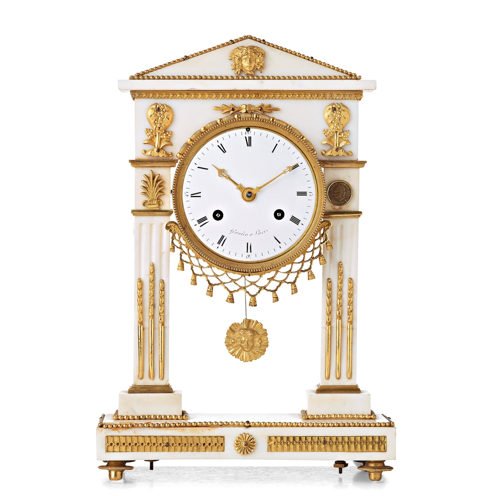 BORDSPENDYL, av Antoine Gaulin (mästare i Paris 1788), Louis XVI, 1700-talets slut.