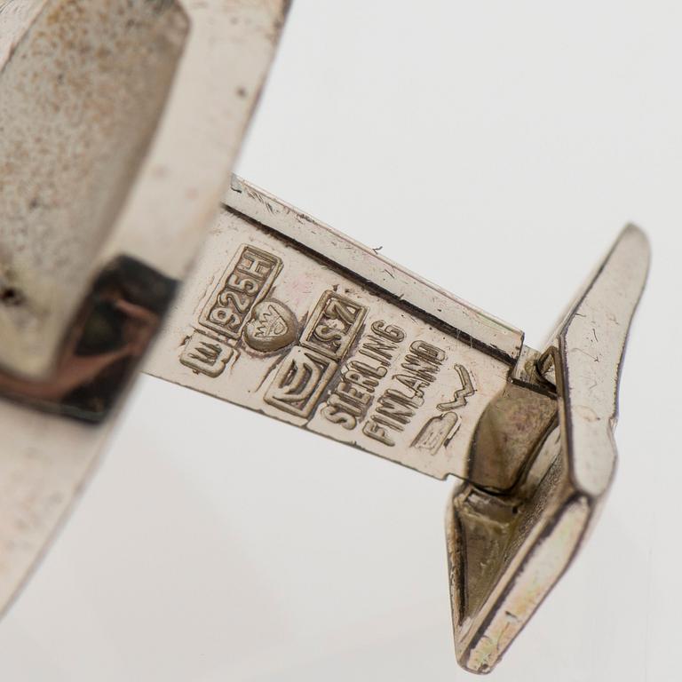 MANSCHETTKNAPPAR, Björn Weckström, Lapponia 1971, silver.