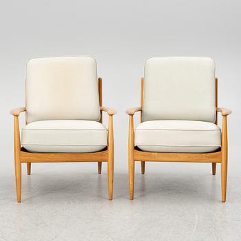 Grete Jalk, fåtöljer, ett par, France & Son, Danmark, 1960-tal.