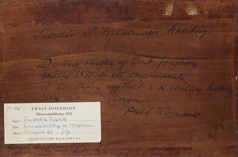 Ernst Josephson, "Sommarlandskap med bikupor".