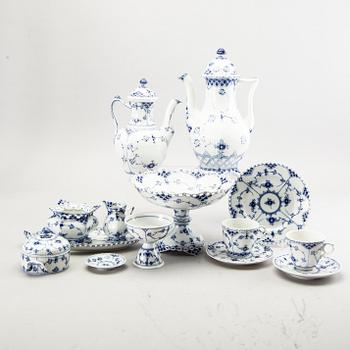 A Royal Copenhagen Musselmalet 74 pcs porcelain service alter part of the 20th century.