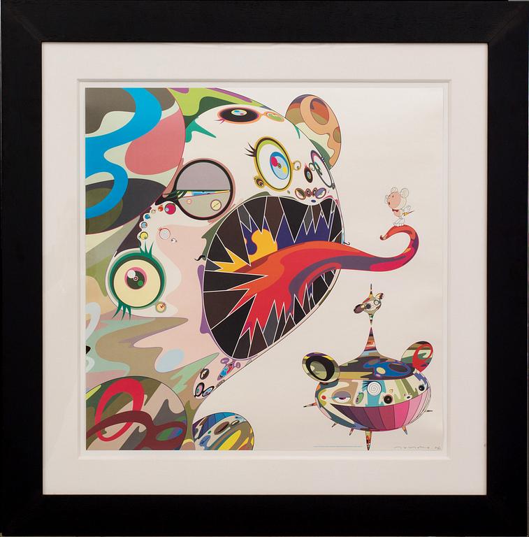 TAKASHI MURAKAMI, an offset lithograph  in colours signed and dated.