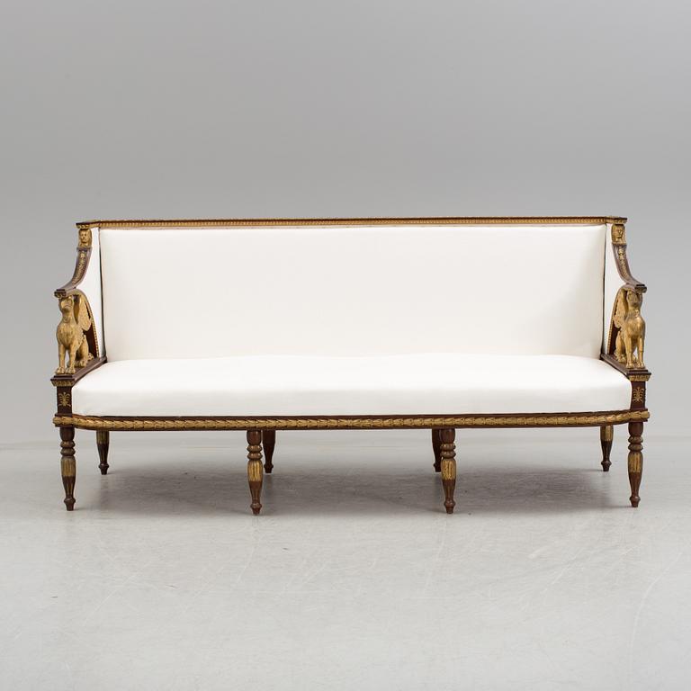 A second half of the 19th century late Gustavian style sofa.