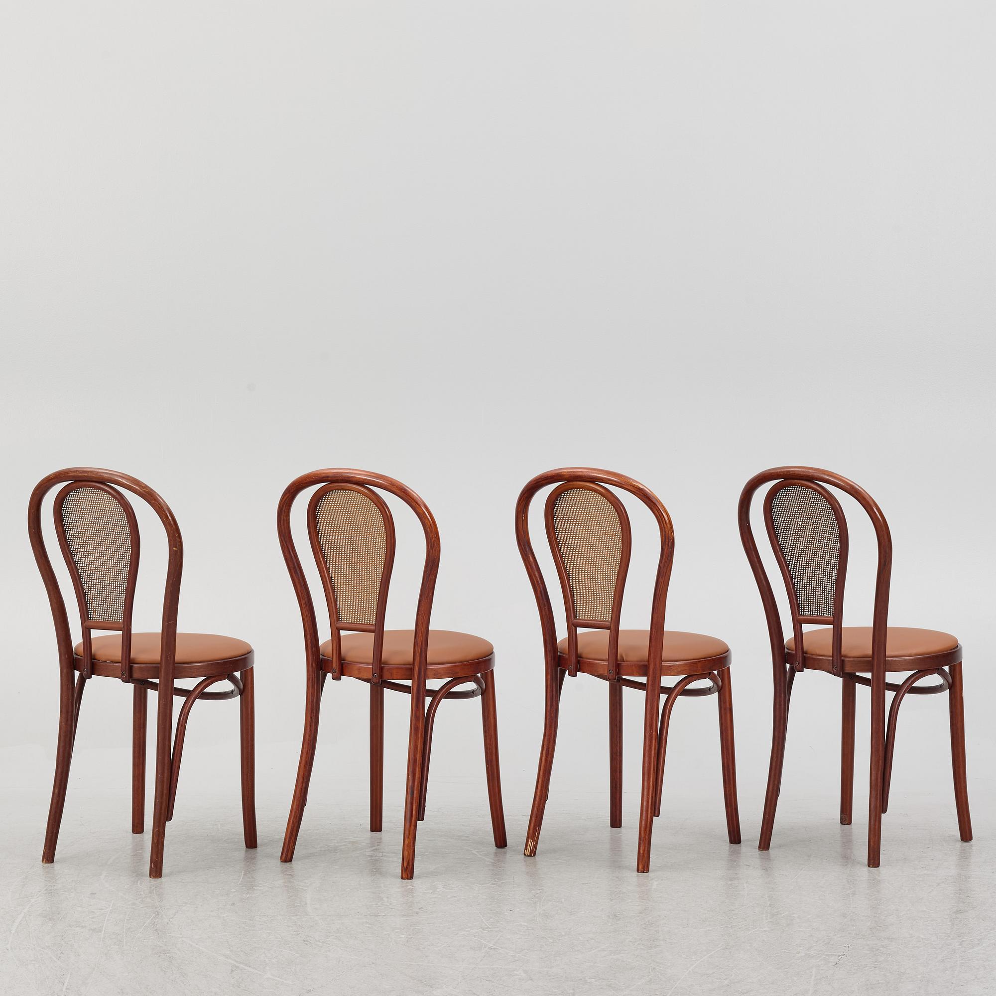 A set of four chairs, late 20th century.