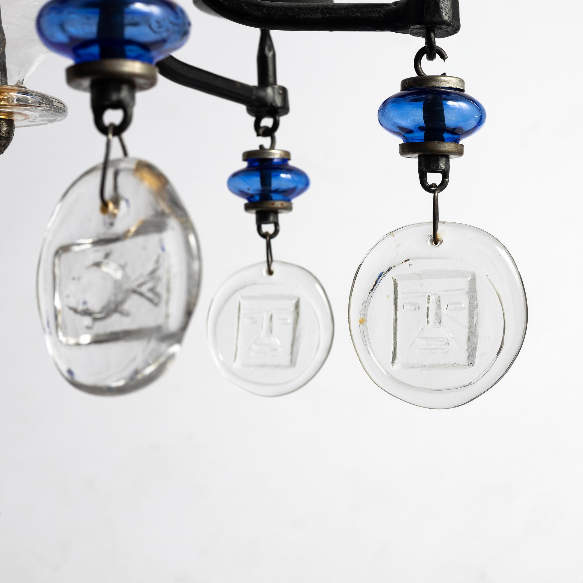 Erik Höglund, Chandelier, Boda Smide, second half of the 20th century.