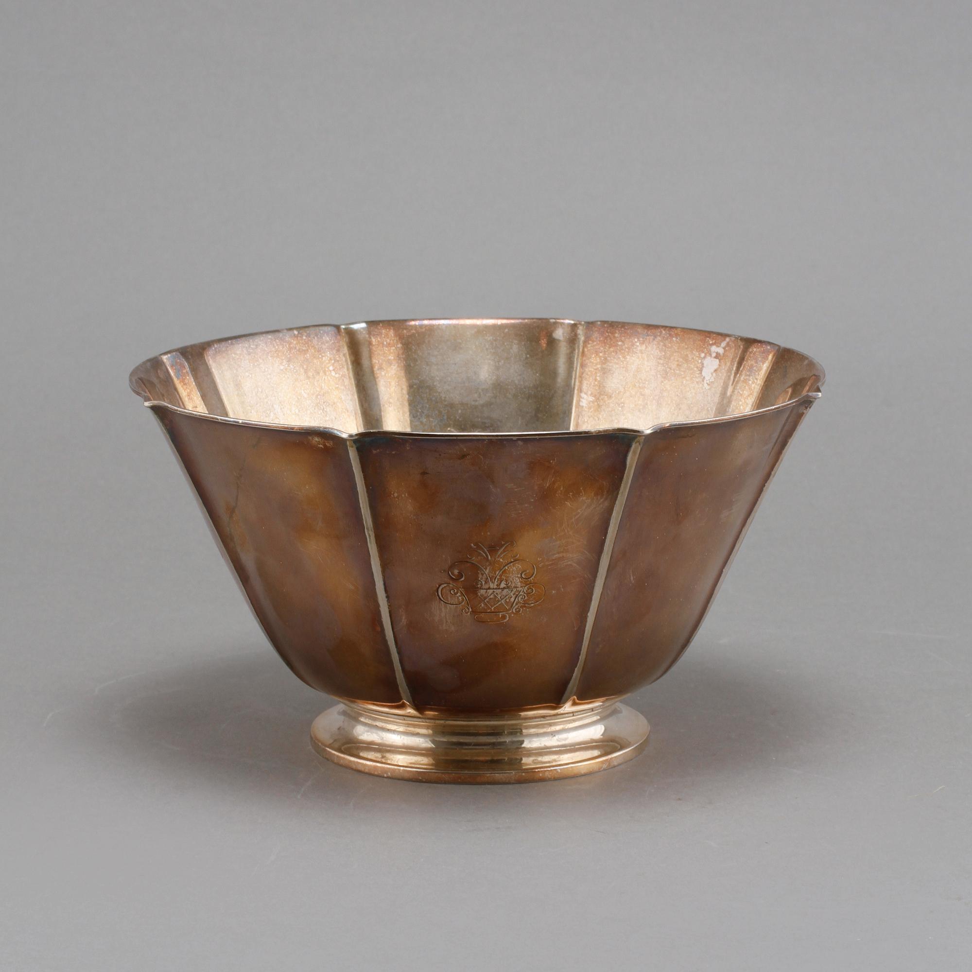 SKÅL, silver, GAB, Stockholm, 1933, vikt 426 g.