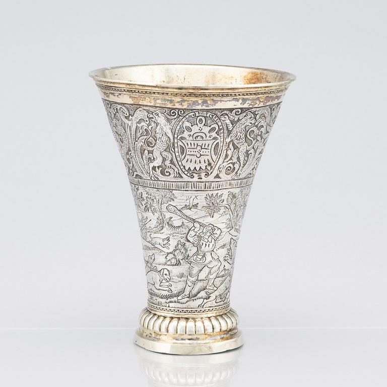 A Swedish silver beaker, marks of Olof Löfvander, Luleå 1812.