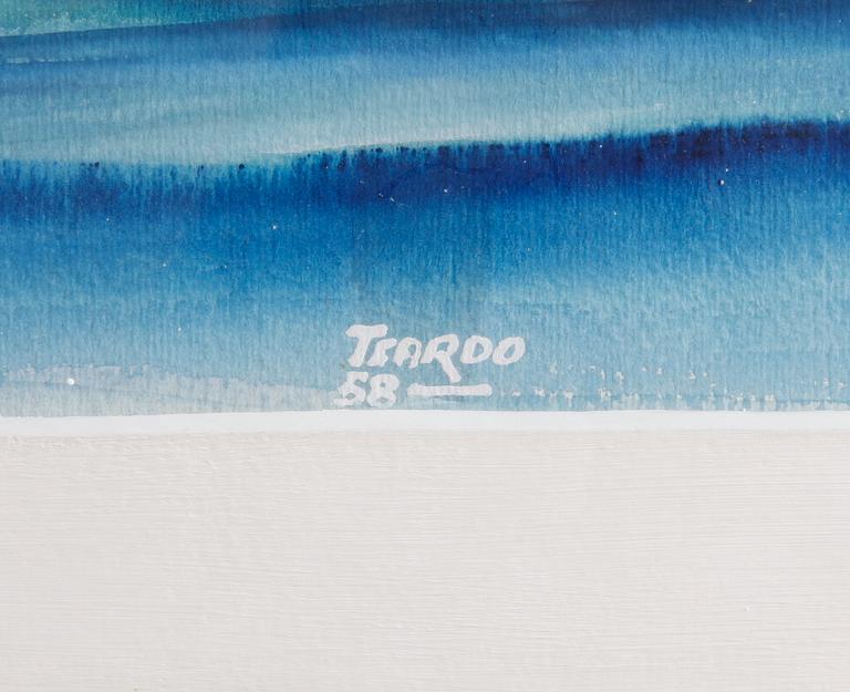 OKÄND KONSTNÄR, akvarell, Sign. o dat. Teardo -58.