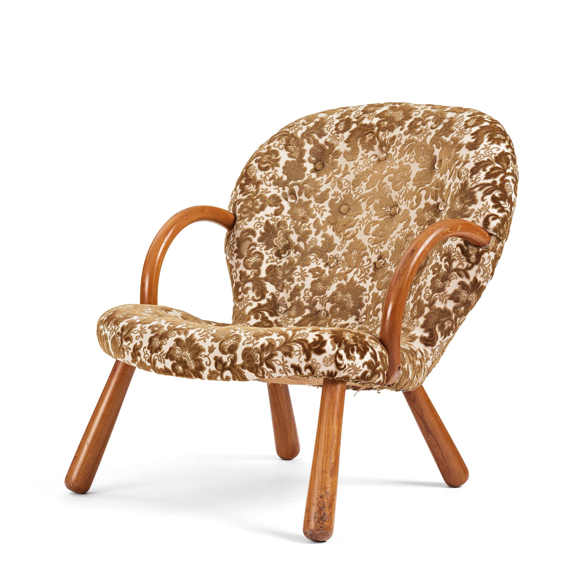 Swedish Modern, "Clam chair",  möjligen  Erik Eks Snickerifabrik, sannolikt 1950-tal.