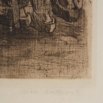 Käthe Kollwitz, "Die Gefangene" ur: Bauernkrieg (Peasant's War).