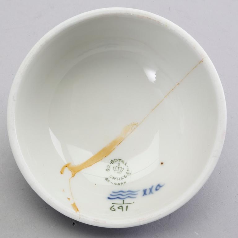 Tableware Blue fluted halvblonde Royal Copenhagen Denmark second half of the 20th century porcelain.