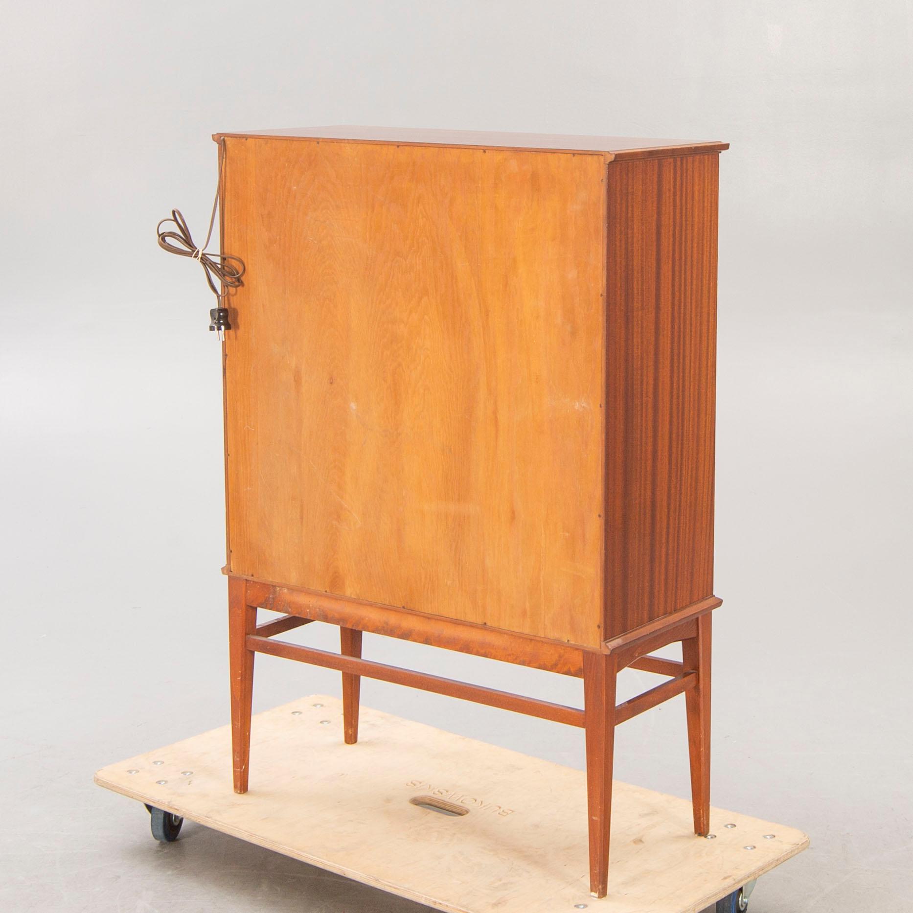 An ABRA Möbler, mid-20th century mahogany bar cabinet.