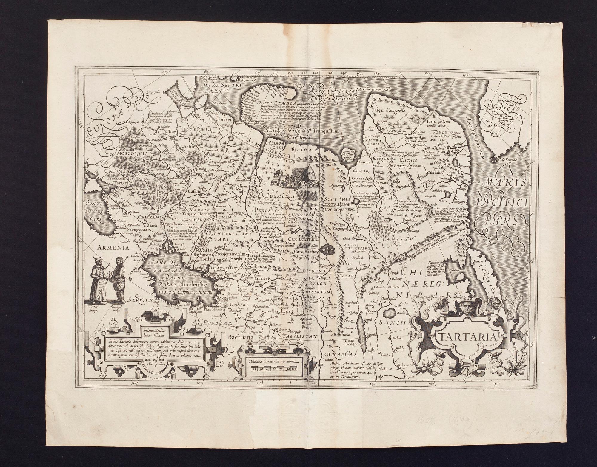 KARTA, 1600/1700-tal. 3 delar."Tartaria" mm.