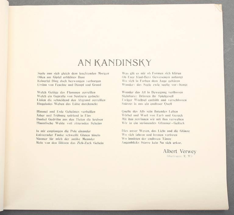 KONSTMONOGRAFI, Kandinsky 1901-1913, Verlag Der Sturm, Berlin W9, (1913).