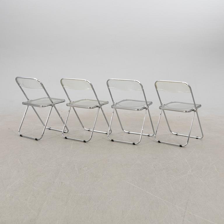 Giancarlo Piretti, Folding chairs 4 pcs, "Plia", Castelli, designed in 1967.
