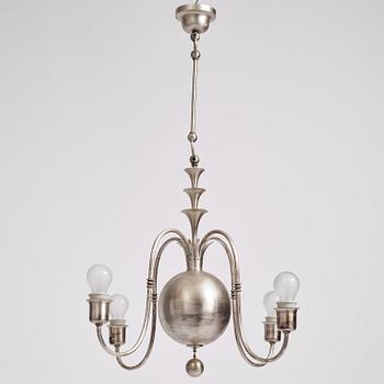 Elis Bergh, a Swedish Grace chandelier, C.G. Hallberg, Stockholm, 1920s.