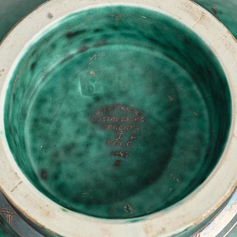 Wilhelm Kåge, an Argenta ceramic vase, Gustavsberg 1935.