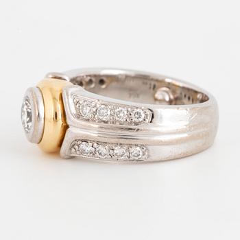 Brilliant-cut diamond ring.