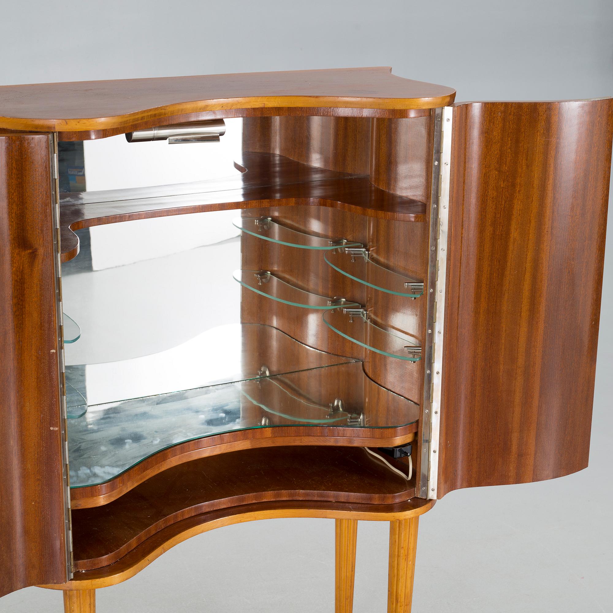 A 1940s Swedish modern cocktail cabinet by AB Rödeby möbler, Sweden.