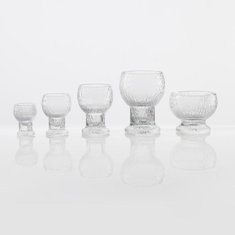 Timo Sarpaneva, a 41-piece "Kekkerit" glass service, Iittala, Finland.