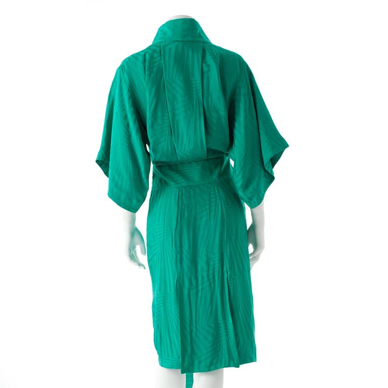 ALEXANDRE MCQUEEN, a green kimono style dress.