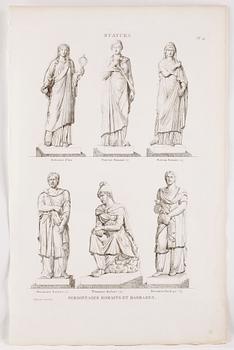 PIERRE BOUILLON, Kopparstick, 3 st, 1800-talets första fjärdedel.