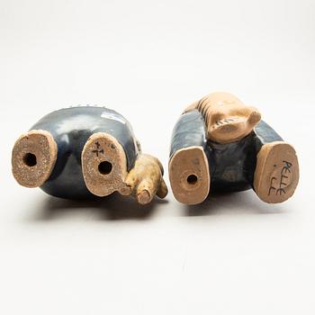 Lisa Larson, figuriner, 2 st, stengods, Gustavsberg.