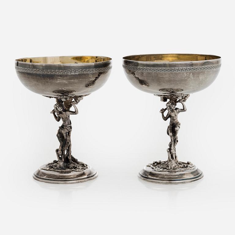 A set of ten sterling silver dessert bowls, Spain, mid-20th century.