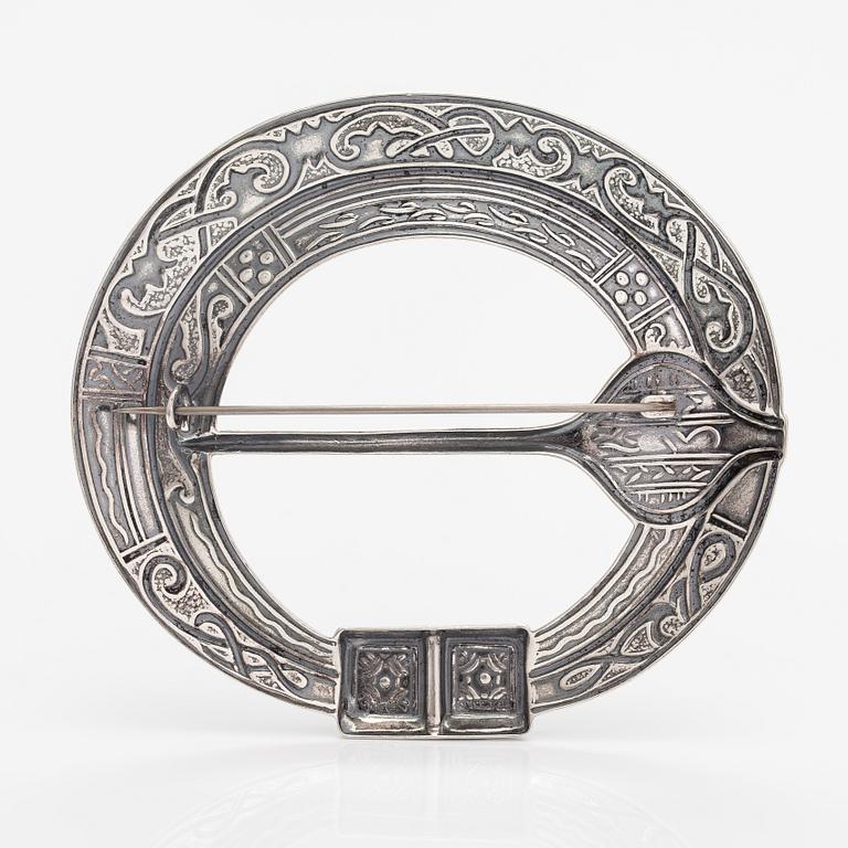 A stelring silver brooch, model 169. Kalevala koru, Helsinki 1993.