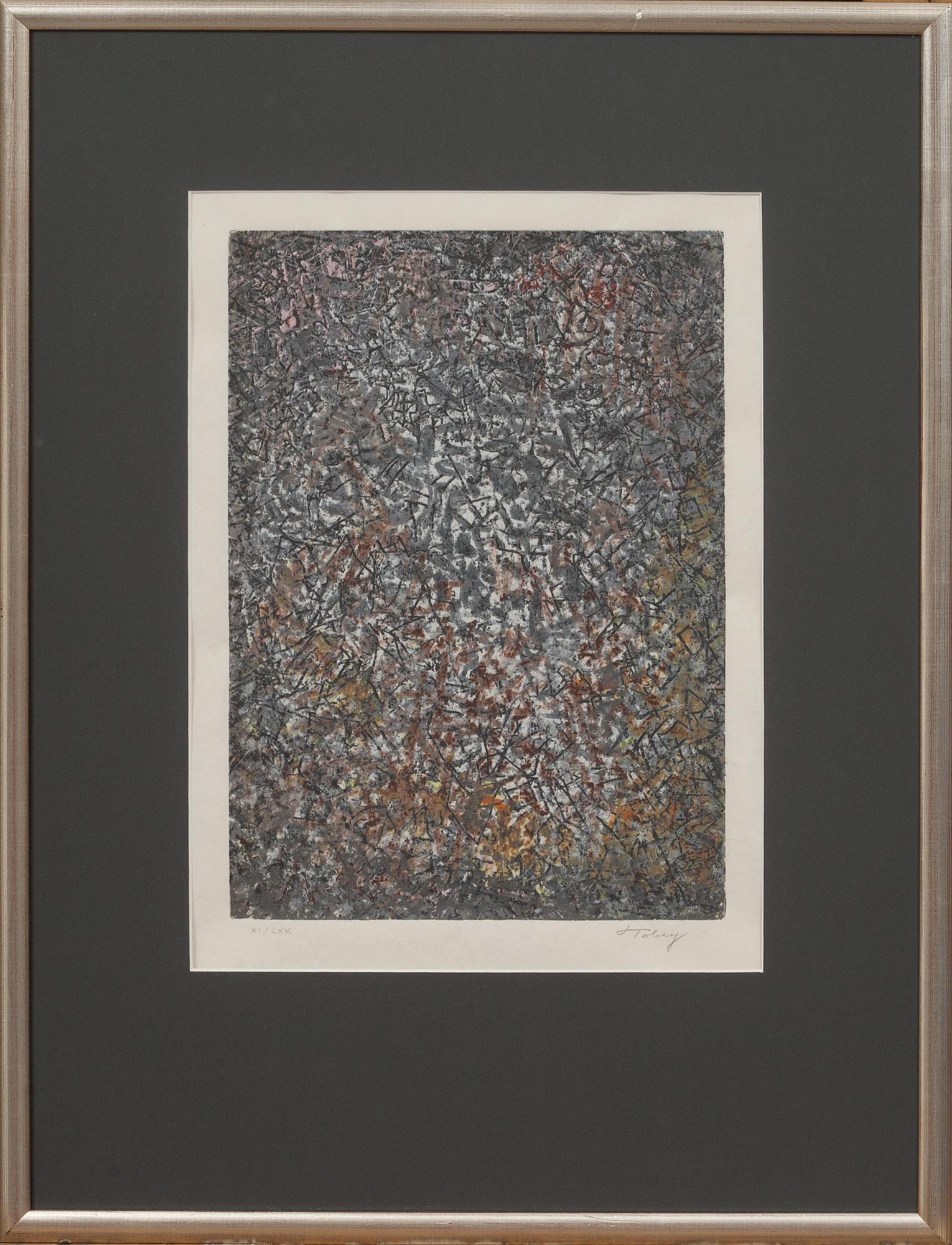 MARK TOBEY, färgserigrafi på japanpapper, signerad och numrerad XI/LXX.
