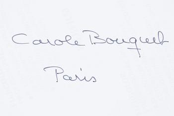 Ewa Rudling, fotografi, C-print, föreställande Carole Bouquet, signerat.