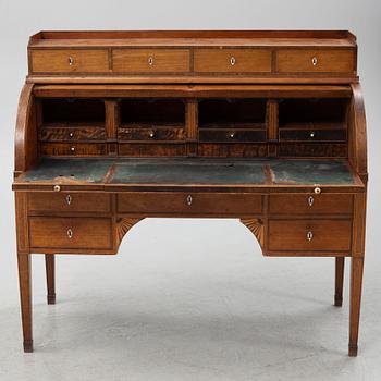 Rullklaffssekretär, Sengustavianskt Göteborgsarbete tillskrivet Niklas Westerlind, omkring år 1800.