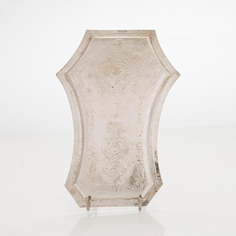 A Persian miniature silver samovar, first half/mid-20th century, Finnish import marks, Helsinki 1953.