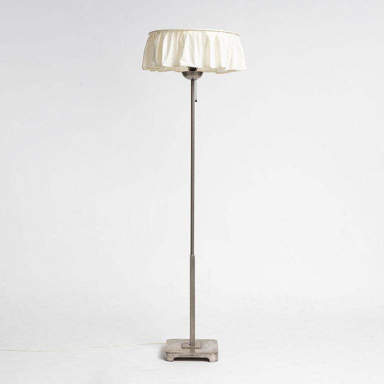 Uno Åhrén, a pewter floor lamp model "448", Firma Svenskt Tenn, Stockholm, 1930.