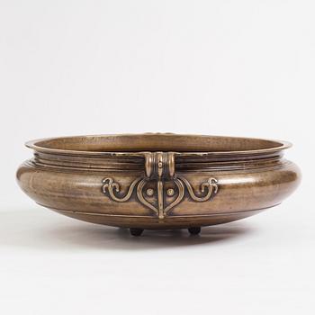 A large bronze Vessel/Urli, India, 19th century.