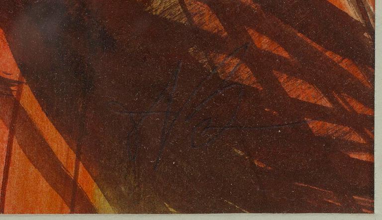 OKÄND KONSTNÄR, blandteknik och kollage, a tergo sign.